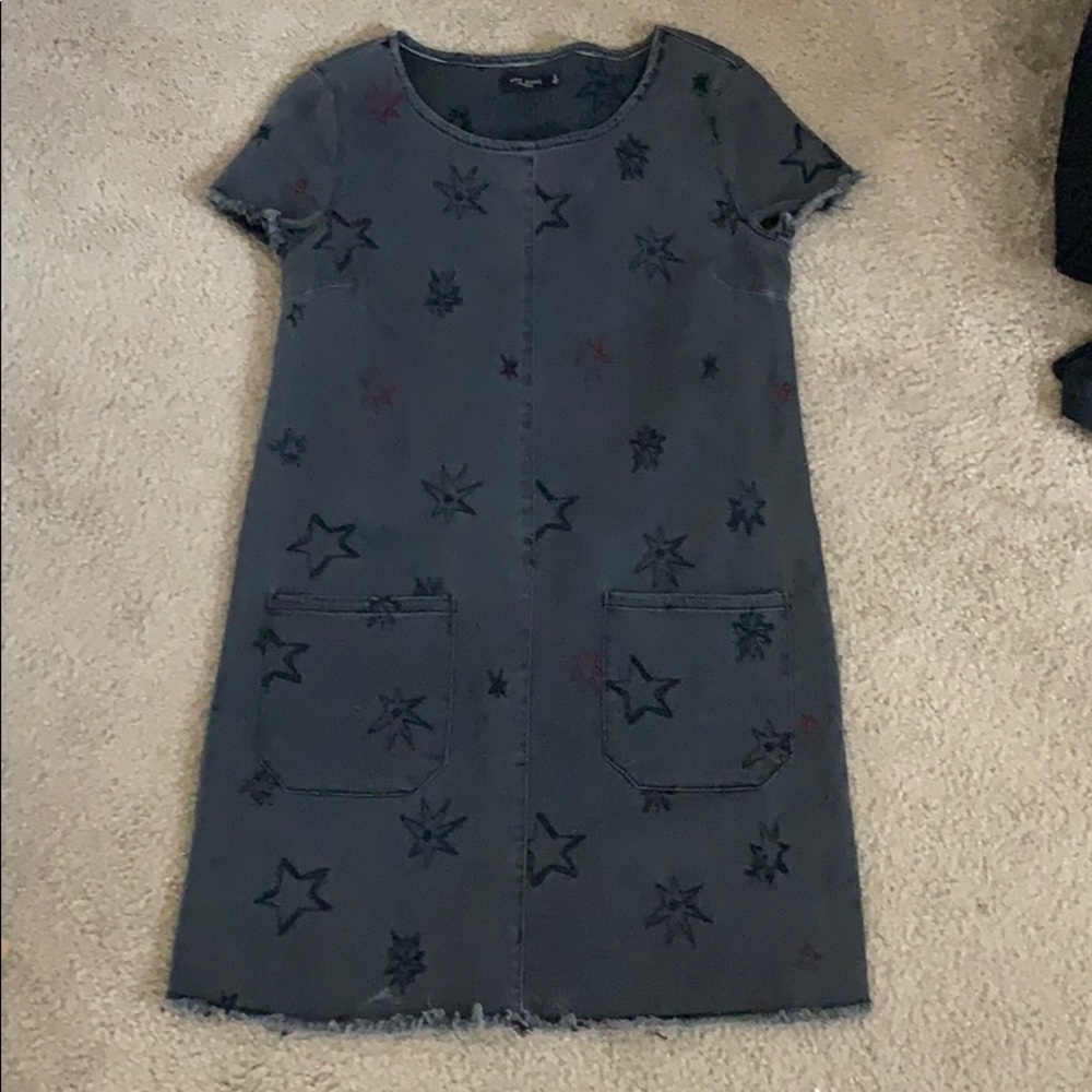 Max Jeans Star Denim Embroidered Dress